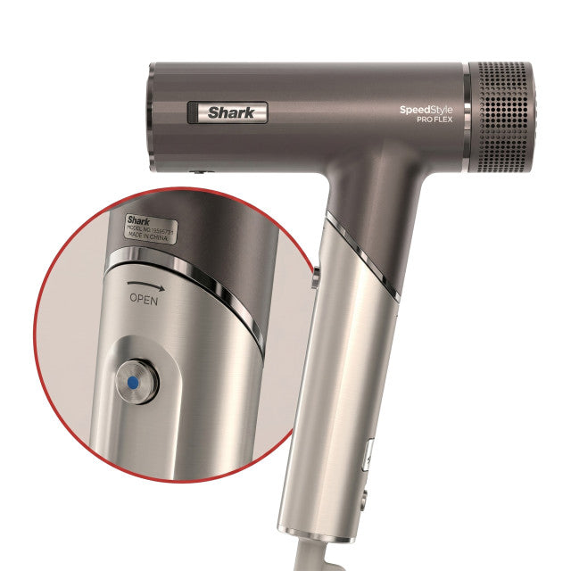 Shark SpeedStyle Pro Flex 4-in-1 High Perfromance Hair Dryer, 1700W Mocha Silver HD542EU