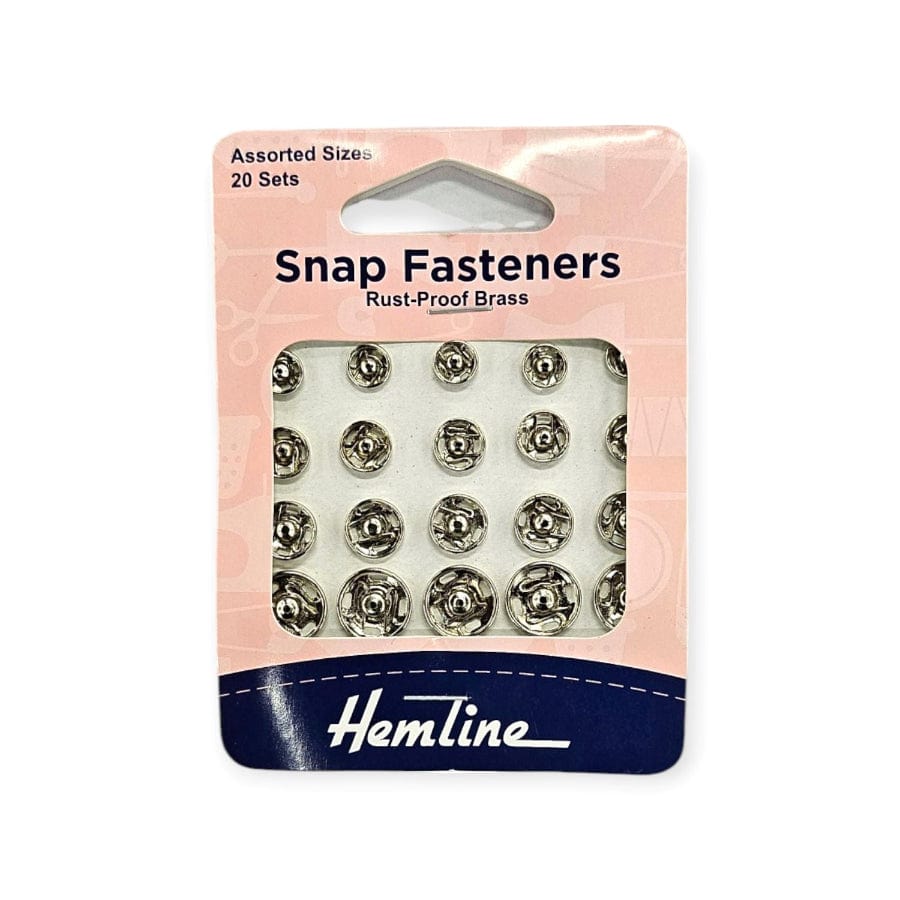 HEMLINE Habby Nickel Snap Fastener Assorted 20sets (7916888588377)