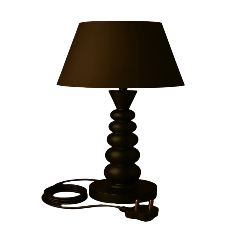 HERIGAE SIDE TABLE LAMP Heritage Side  Table Lamp  Dark  Brown  Limpopo TL013