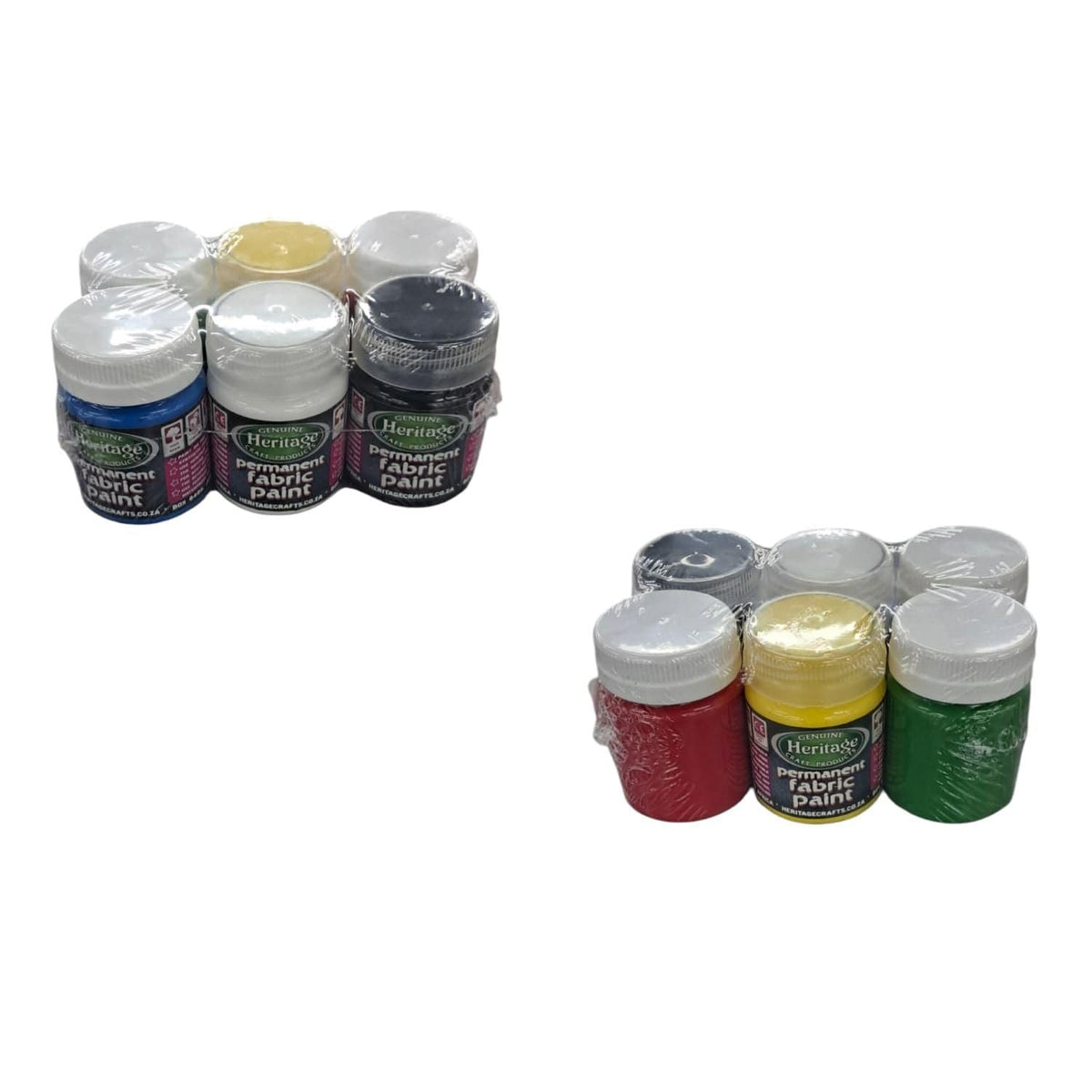 HERITAGE PAINTS Habby 50 ML 20335 Heritage 6pc Fabric paint 50ml (7805225893977)