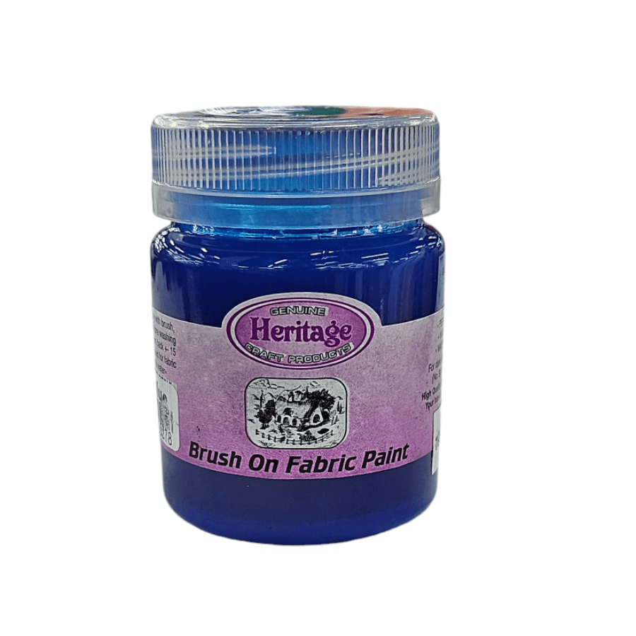 HERITAGE PAINTS Habby Deep Blue Heritage Fabric Paint 100ml (7484626960473)
