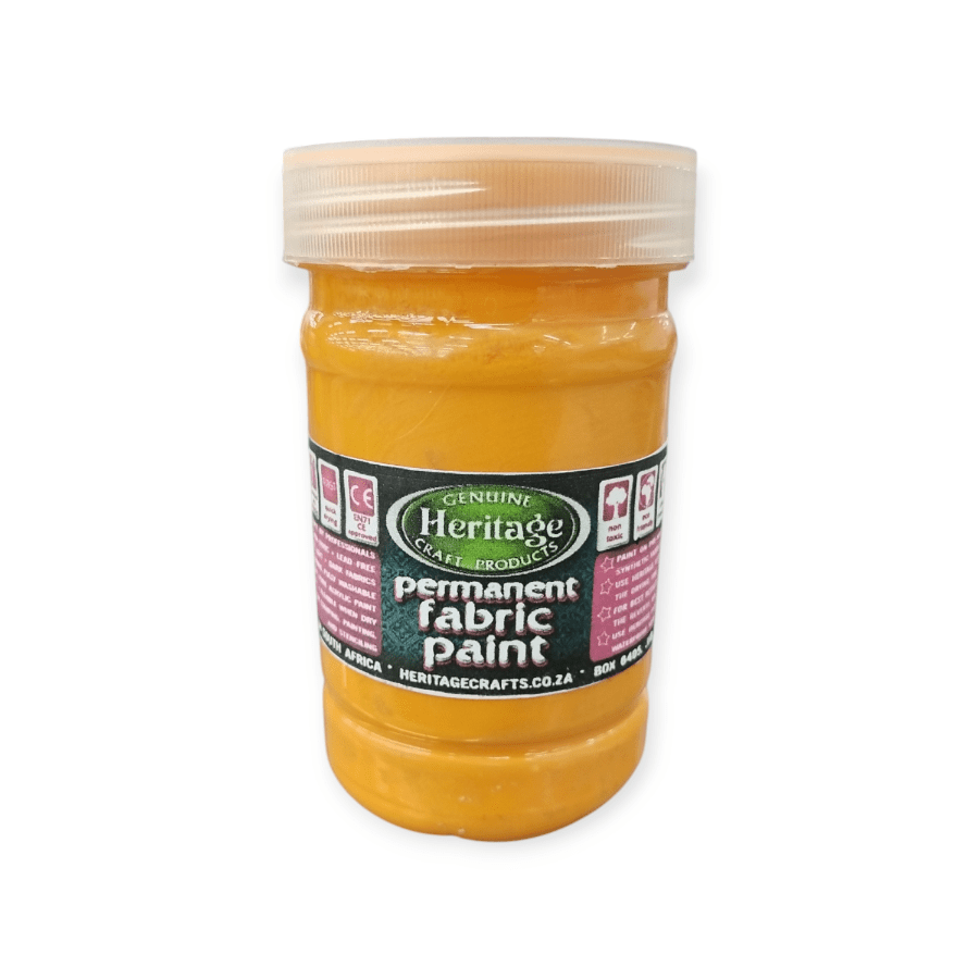 HERITAGE PAINTS Habby Egg Yellow Heritage Fabric paint 250ml (7805220651097)