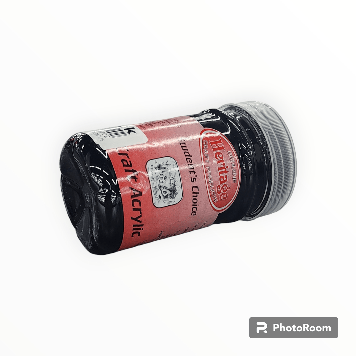 HERITAGE PAINTS Habby Heritage Craft Acrylic Paint Black 250ml (7483965538393)