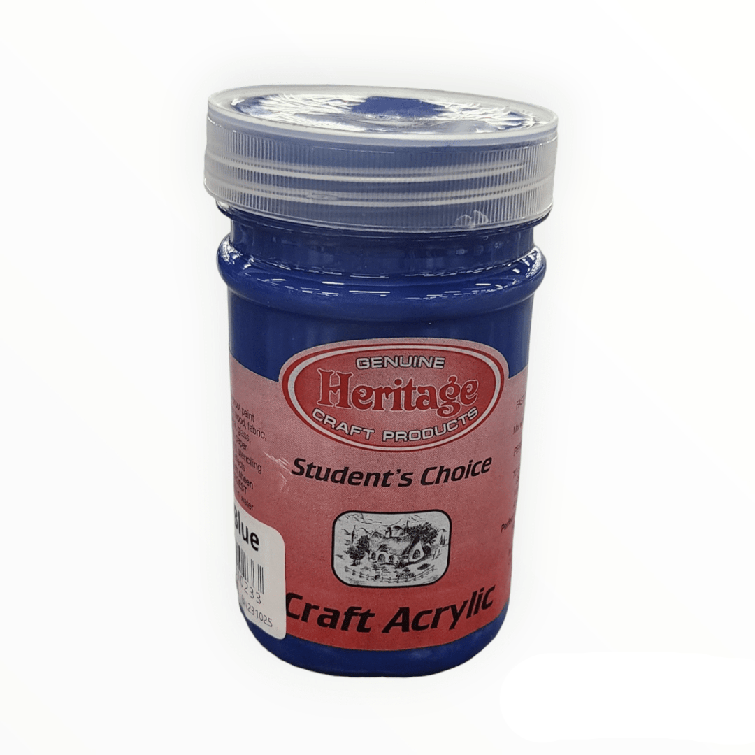 HERITAGE PAINTS Habby Heritage Craft Acrylic Paint Deep Blue 250ml (7483986509913)