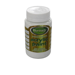 HERITAGE PAINTS Habby Heritage Student Acrylic paint White 250ml (7805226877017)