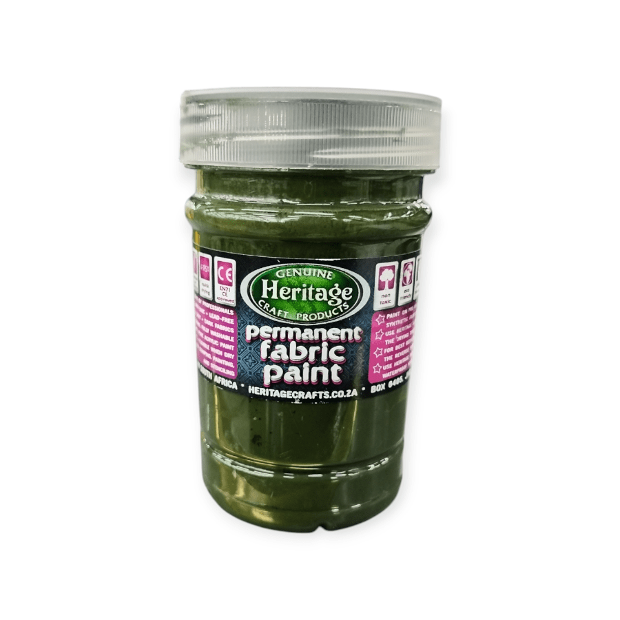 HERITAGE PAINTS Habby Olive Heritage Fabric paint 250ml (7805220651097)