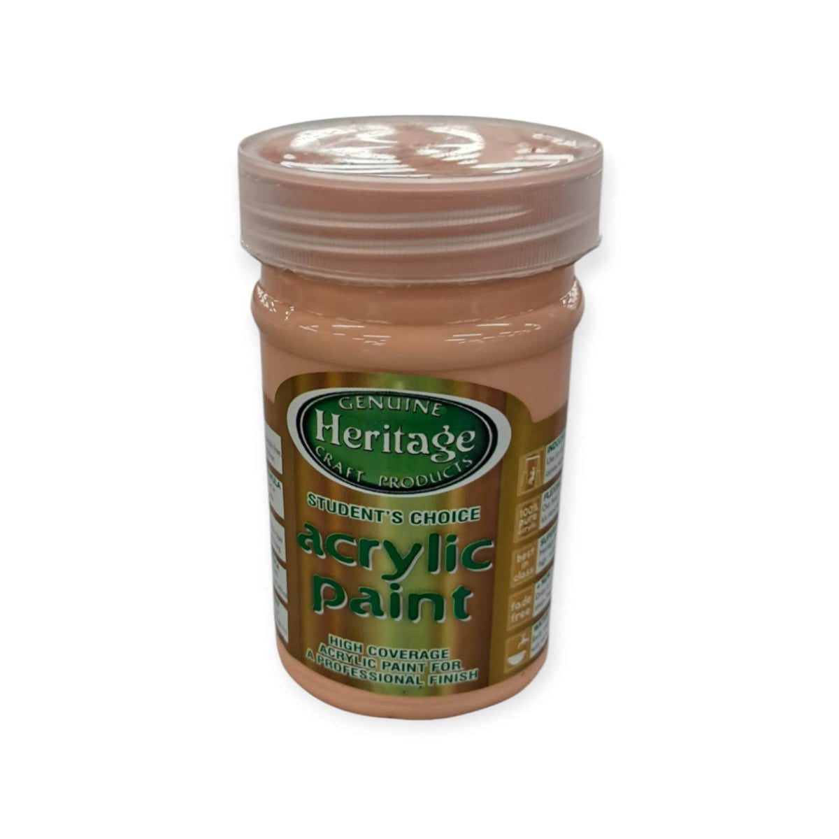 HERITAGE PAINTS Habby Peach Blush Heritage Student Acrylic paint  250ml (7805226877017)