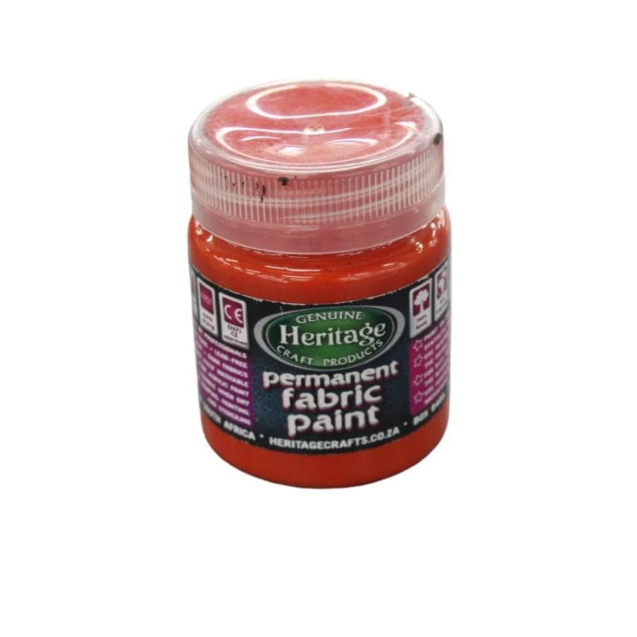 HERITAGE PAINTS Habby Scarlette Heritage Fabric Paint 100ml (7484626960473)
