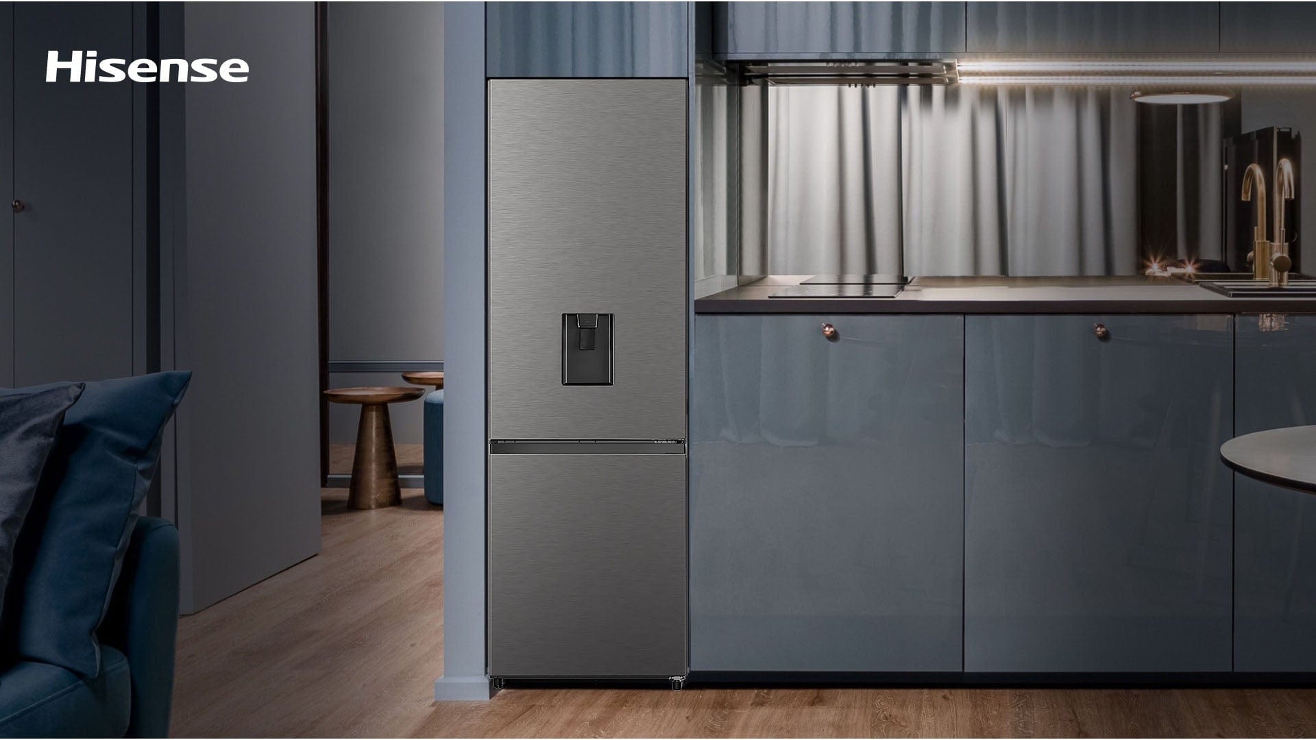 Hisense Fridge/Freezer Hisense 347L Metallic Fridge Freezer H450BIT-WD (7822504624217)