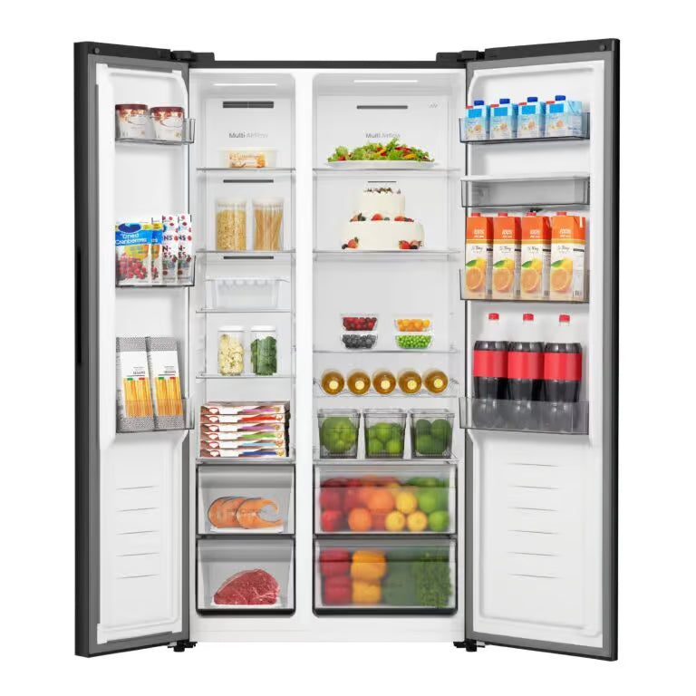 HISENSE Refrigerators Hisense 541L Reflect Black Series Side By Side Refrigerator H680SMIB-WD