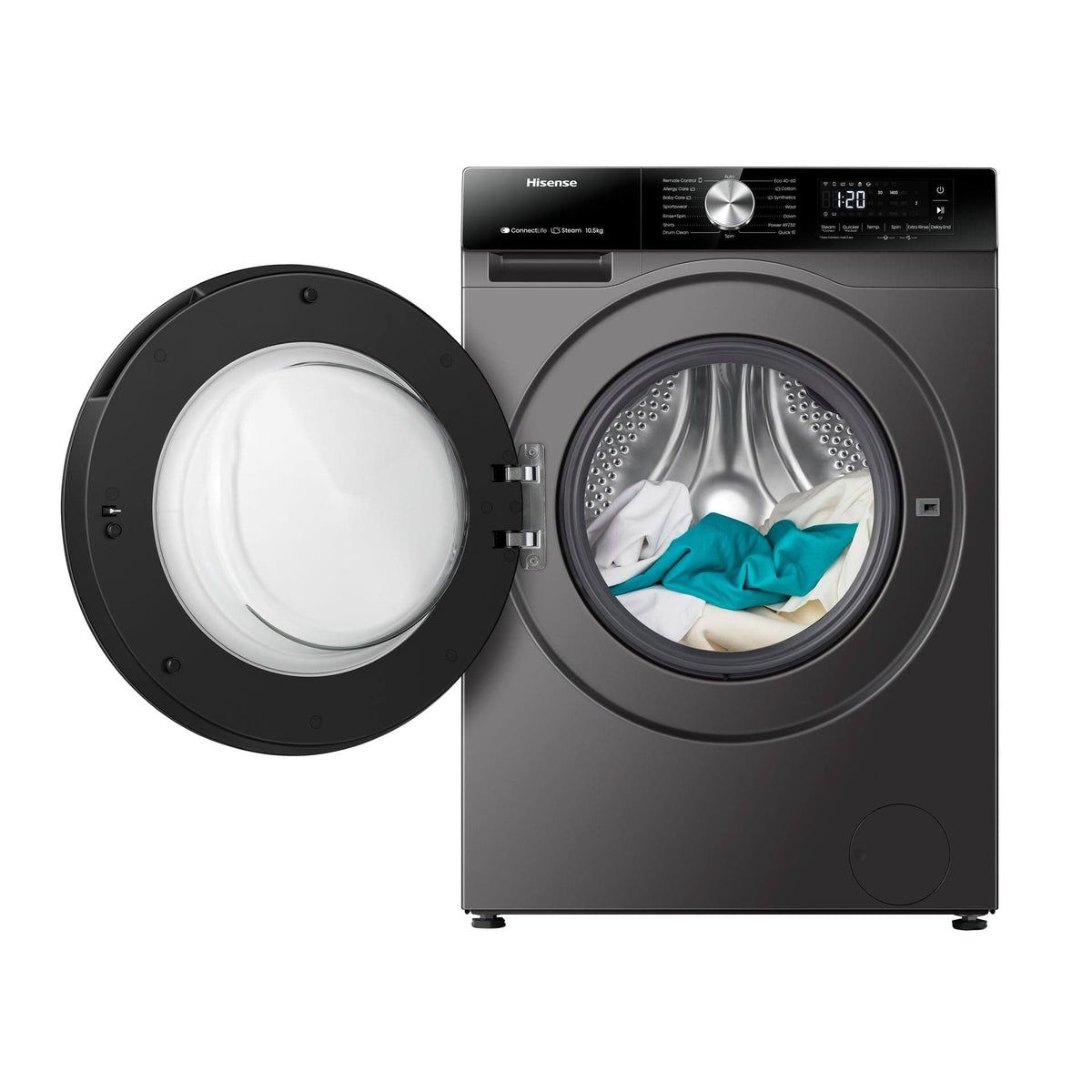 hisense WASHING MACHINE Hisense 10.5kg  Metallic Washing Machine WF3S1043BT