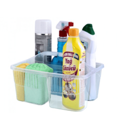 Hobby Life DISH Hobby Life Classy Transparent Organizer Basket with Compartments 071401