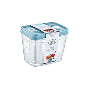 Hobby Life Plasticware Deep Trend Storage Containers 3 X 2.2 L 02 0991 Set of 3 (7464832401497)