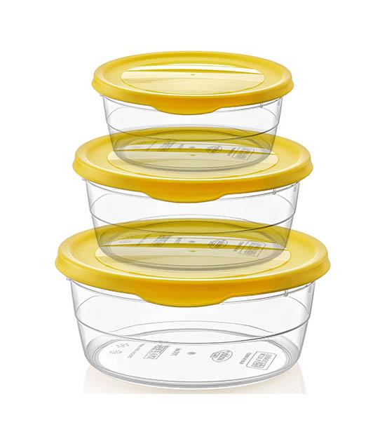 Hobby Life Plasticware Hobby Life Round Trend Storage Container 0.7L Set of 3 (7305395601497)