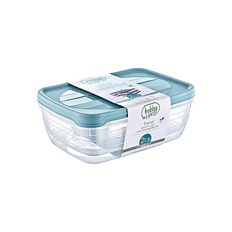 Hobby Life Storage Container Hobby Life Rectangular Trend Storage Container 3L Set Of 2