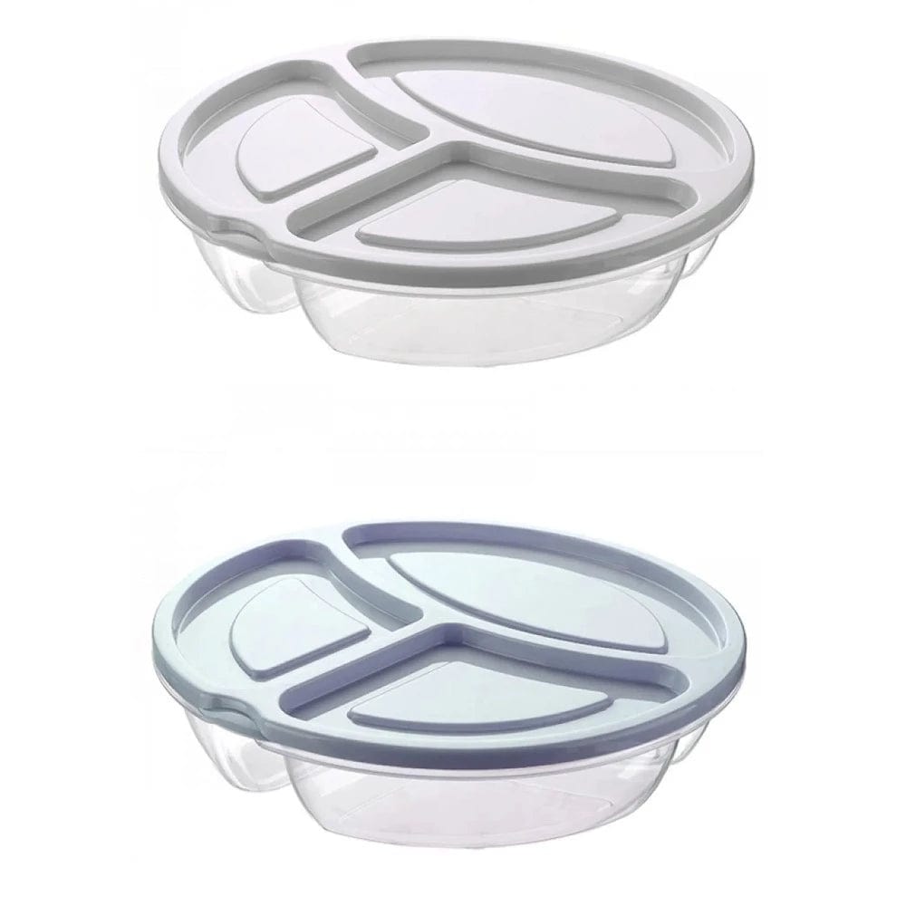 Hobby Life STORAGE CONTANER Hobby Life Smart 3 Compartment Round Storage Container 1.1L (7296242974809)