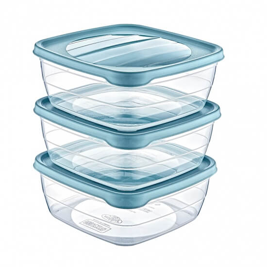 Hobby Life STORAGE CONTANER Hobby Life Square Trend Storage Container 0.9L Set of 3 (7306592452697)