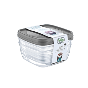 Hobby Life STORAGE CONTANER Hobby Life Square Trend Storage Container 0.9L Set of 3 (7306592452697)