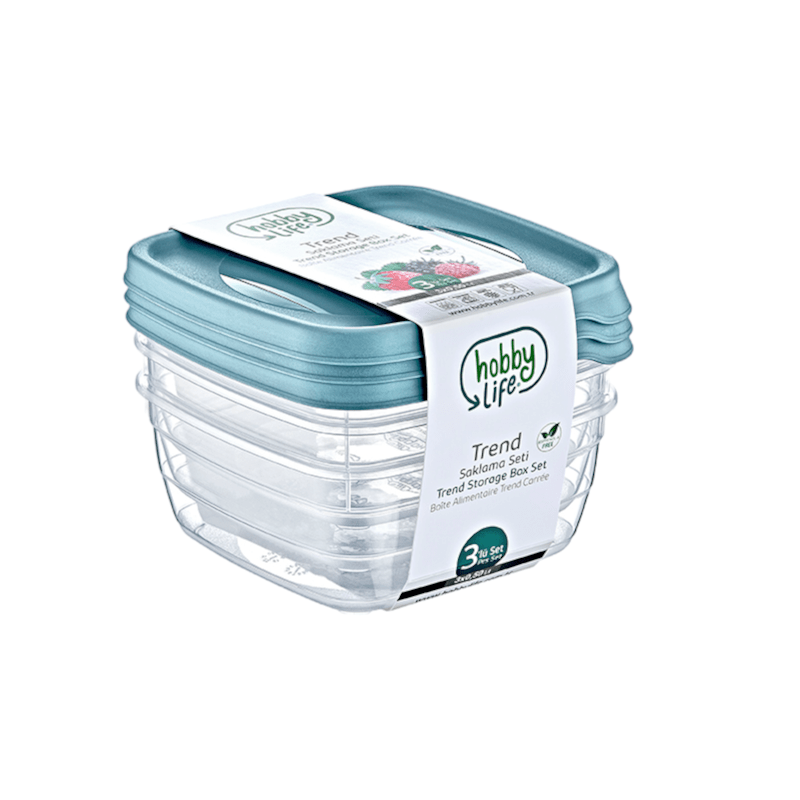 Hobby Life STORAGE CONTANER Hobby Life Square Trend Storage Container 3 x 0.5L (7296291438681)