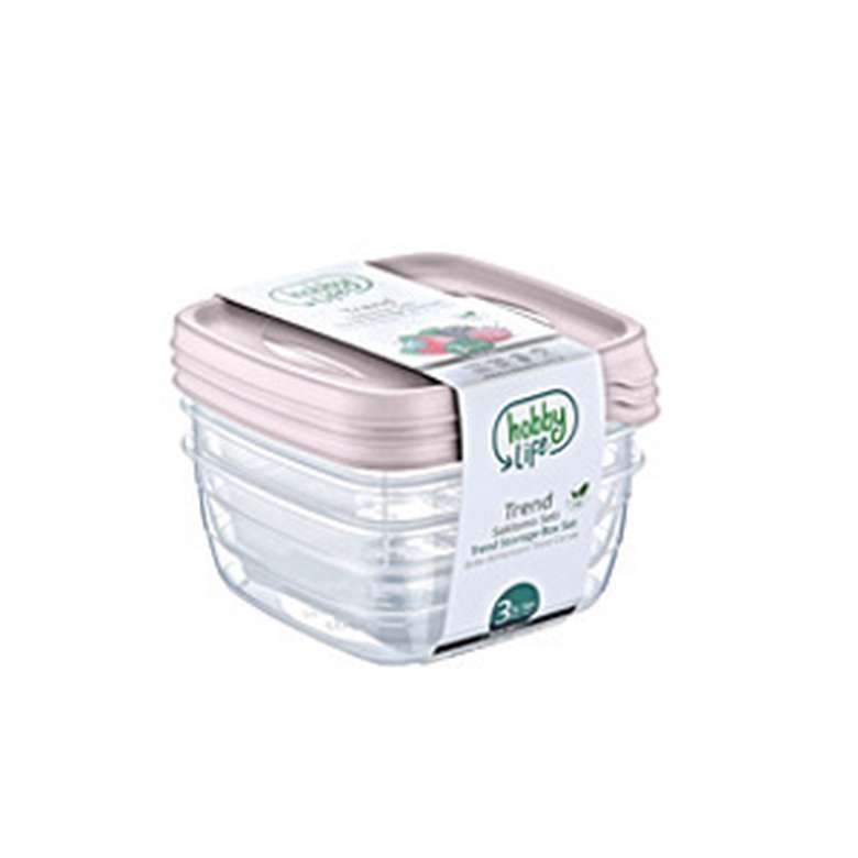 Hobby Life STORAGE CONTANER Hobby Life Square Trend Storage Container 3 x 0.5L (7296291438681)