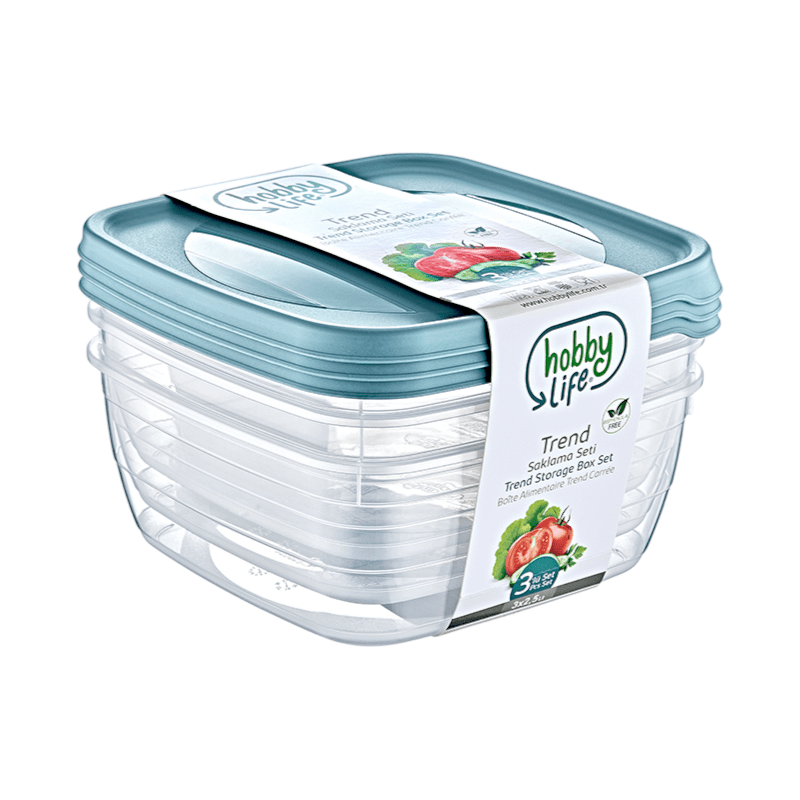 Hobby Life STORAGE CONTANER Hobby Life Square Trend Storage Container 3 x 2.5L 021041 (7464846786649)