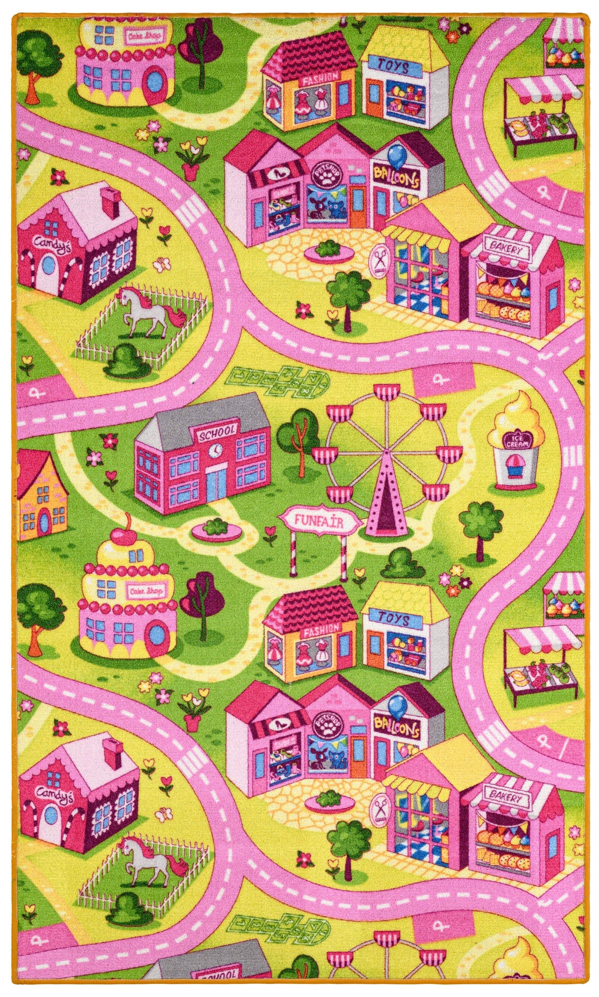 Home Decor RUG 60X100cm Kids Playmat Rug Sweet Town (7808696582233)
