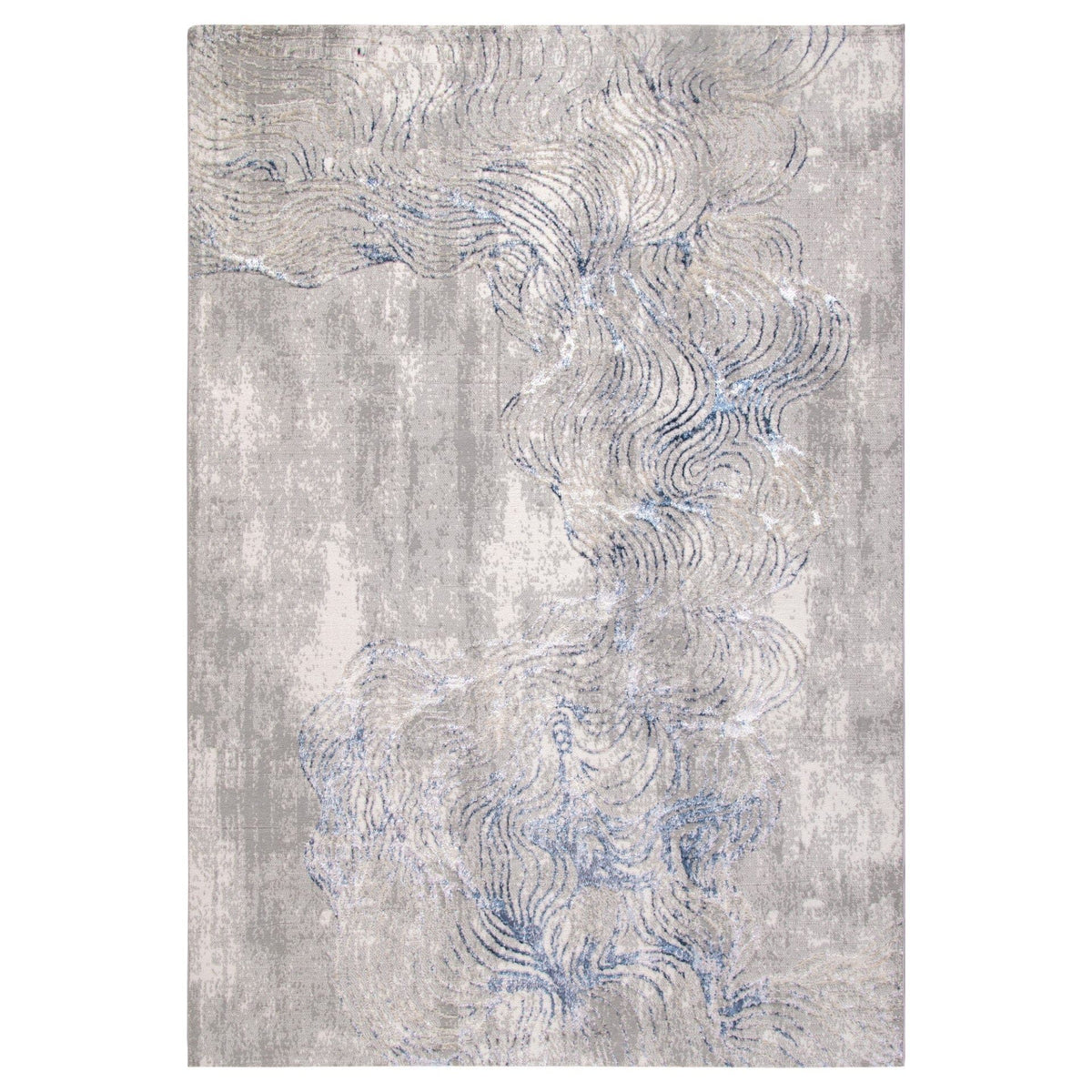Home Decor RUG 80X150cm Dora Rugs Cream-C Grey EVA2005