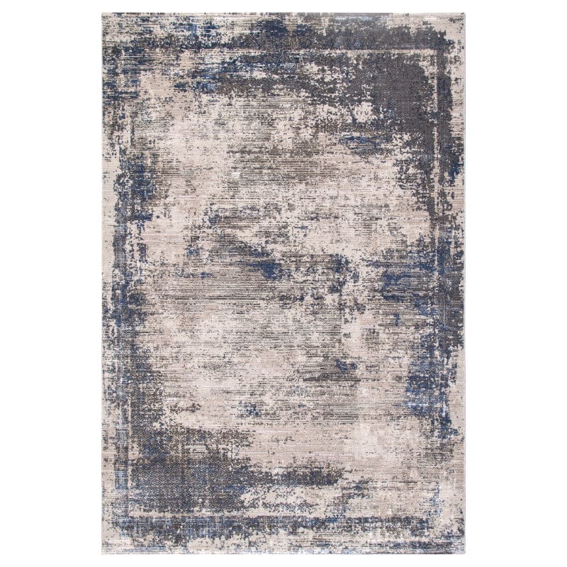 Home Decor RUG Elissa Rugs Light Grey -C Blue ELS1002