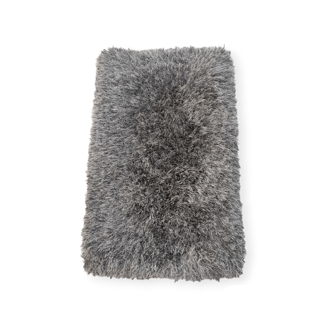 Home Decor RUG Stefano & Co. Glamour Fine Shaggy Rug Charcoal (5mm Pile)