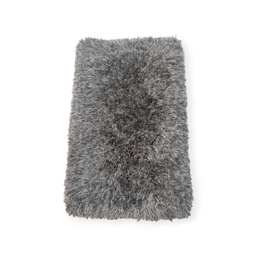 Home Decor RUG Stefano & Co. Glamour Fine Shaggy Rug Charcoal (5mm Pile)