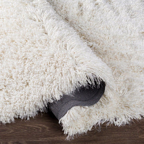 Home Decor RUG Stefano & Co. Glamour Fine Shaggy Rug Cream (5mm Pile) (7414722199641)