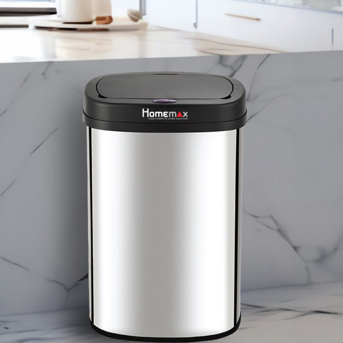 Homemax Bin Homemax 50 litre Sensor Smart Dust Bin Silver HSB002