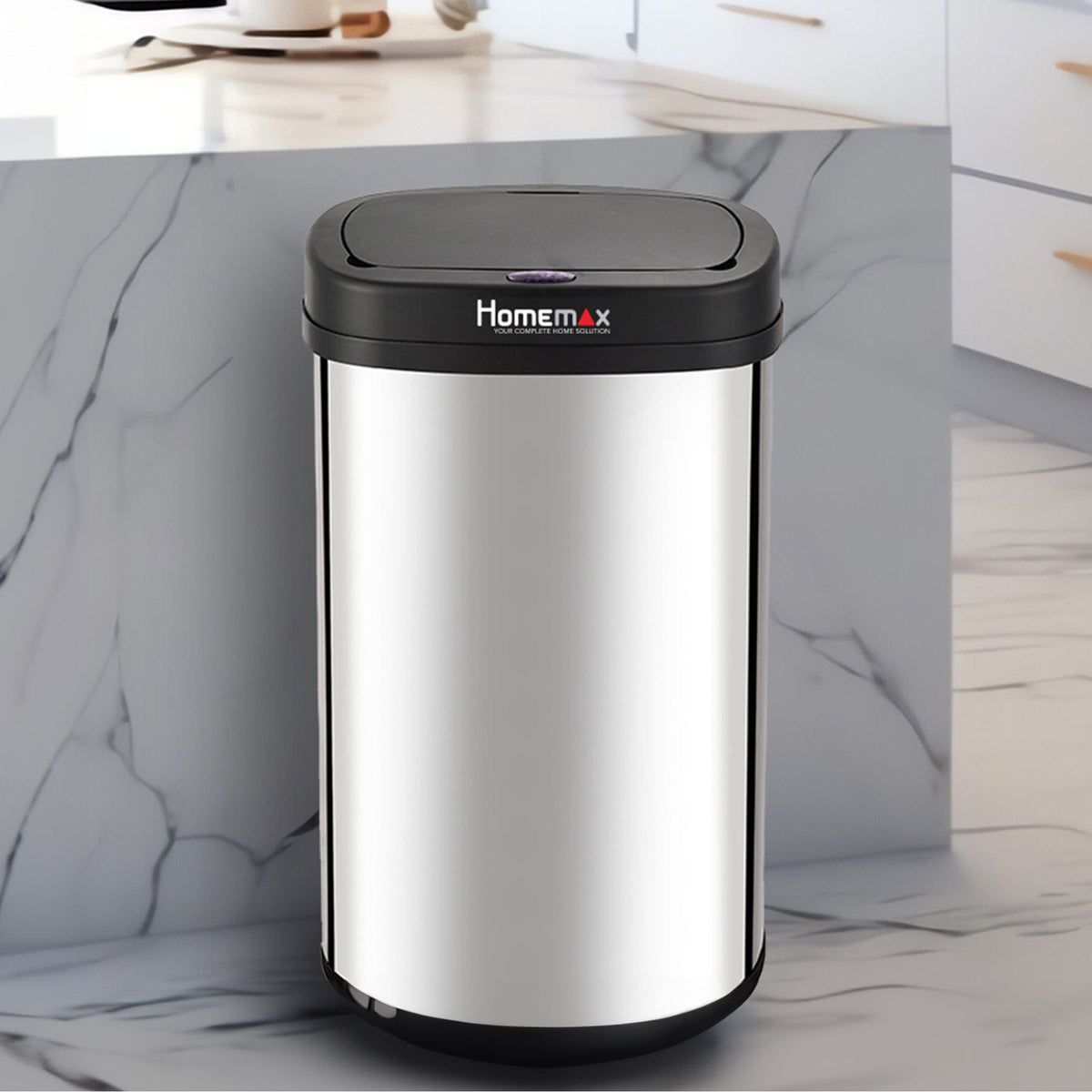 Homemax Bin Homemax 50 litre Sensor Smart Dust Bin Silver HSB002