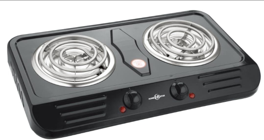 HOMESTAR HOTPLATE Homestar Electric Double Spiral Hotplate Black HS-TH03N