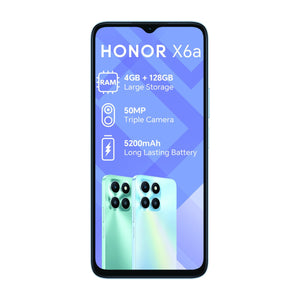Honor Mobile Phones Honor X6A 128GB Dual Sim - Cyan (7677682352217)