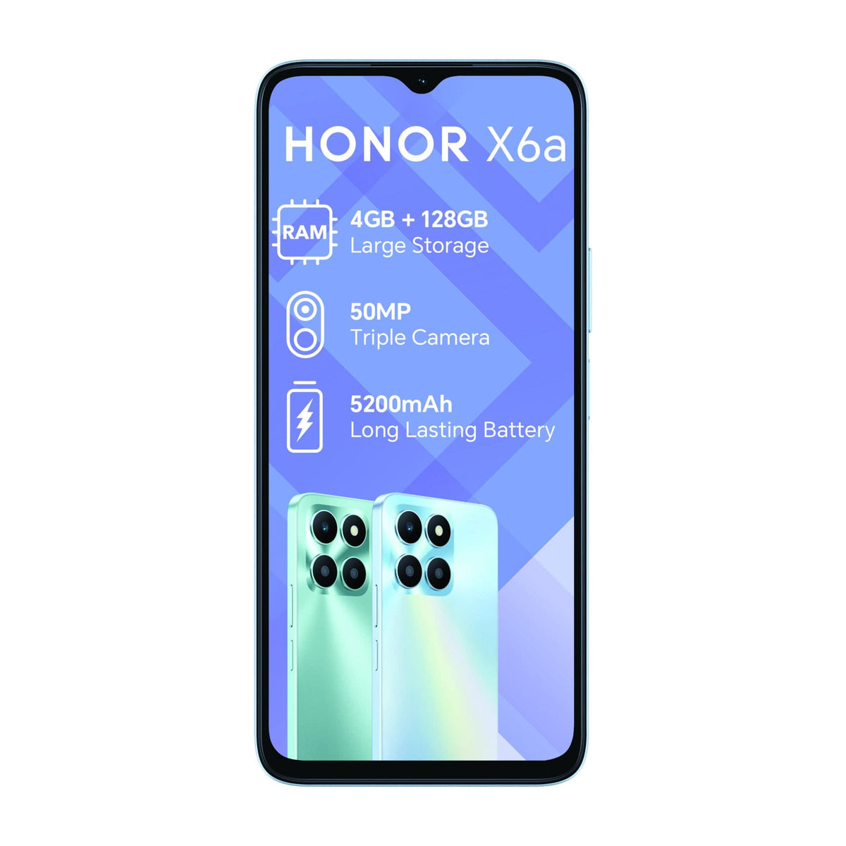 Honor Mobile Phones Honor X6A 128GB Dual Sim - Silver (7677534470233)
