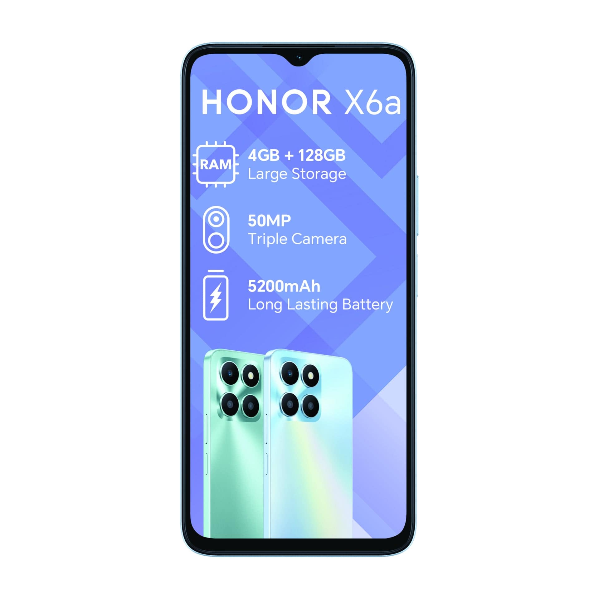 Honor Mobile Phones Honor X6A 128GB Dual Sim - Silver (7677534470233)