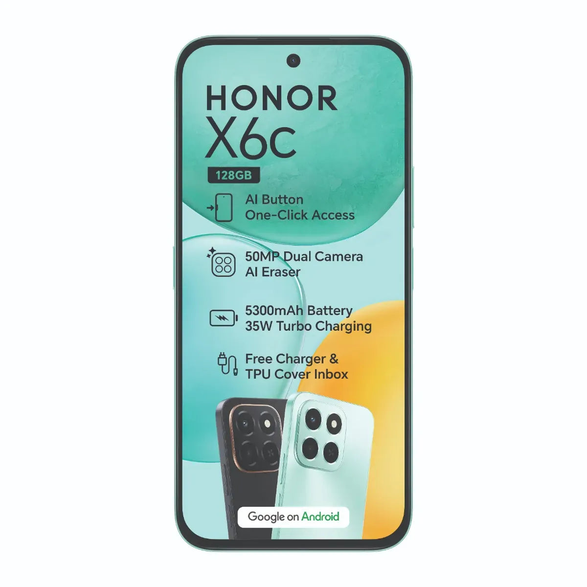 Honor Mobile Phones HONOR X6c 4G 128GB Dual Sim - Black