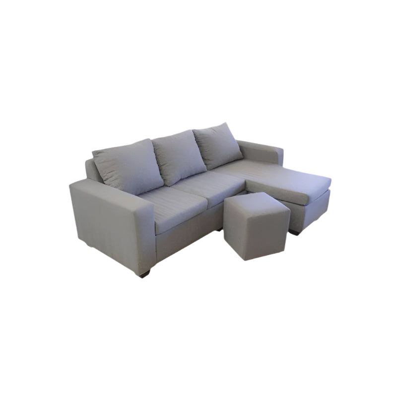 House of Furnatics Furniture Golf Estate Grey Golf Estate Tweed Corner Suite + Ottoman