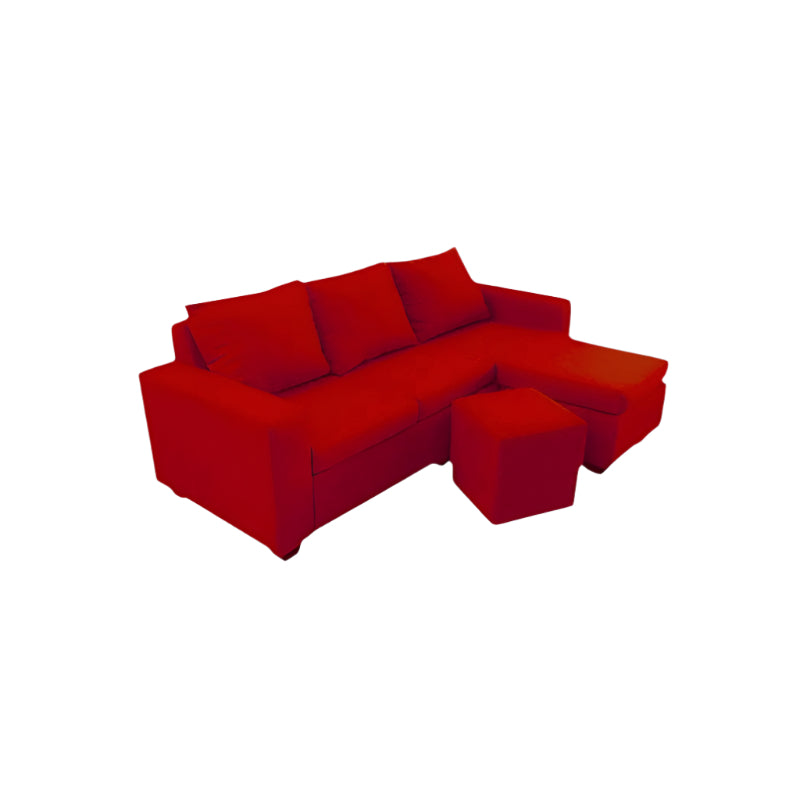 House of Furnatics Furniture Golf Estate Red Golf Estate Tweed Corner Suite + Ottoman