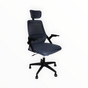 Mesh Back Swivel & Tilt Adjustable Arms Offer Chair Grey HT811A