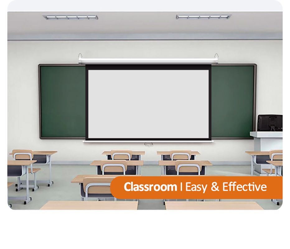 HTPNEO PROJECTOR SCREEN HTPNEO - 100"IN Manual Pull Down Projector Screen