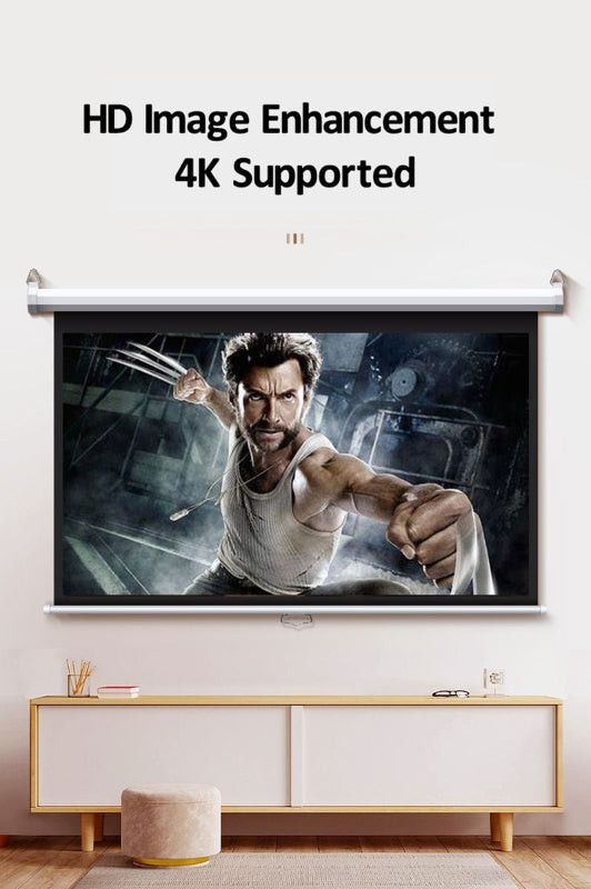 HTPNEO PROJECTOR SCREEN HTPNEO - 100"IN Manual Pull Down Projector Screen