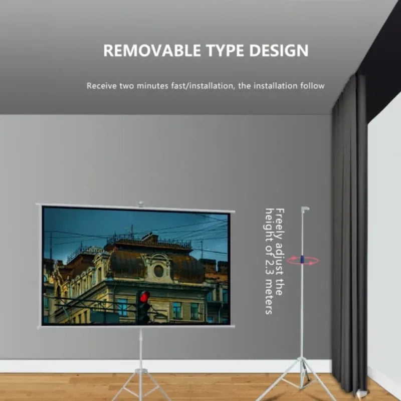 HTPNEO PROJECTOR SCREEN HTPNEO 100-Inch Portable Projector Screen with Tripod Stand (16:9) - 100TS169