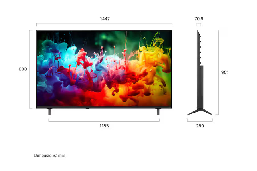 LG 65QNED70B6T 65-inch QNED Mini-LED Smart TV.