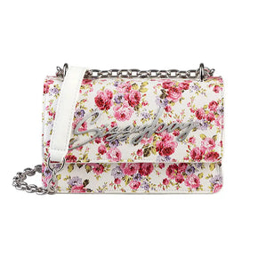 Sissy Boy Fancy Florals Sling Crossbody Bag White Floral