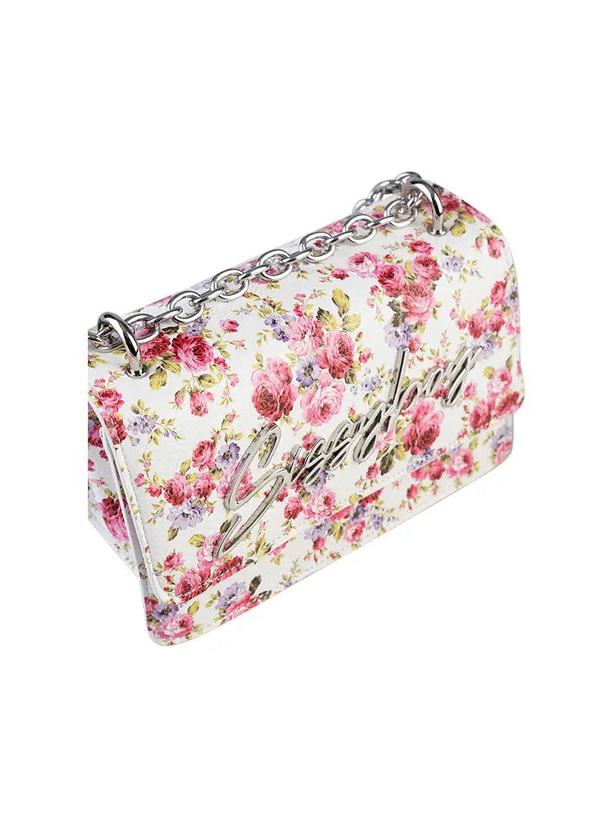 Sissy Boy Fancy Florals Sling Crossbody Bag White Floral (8004941512793)