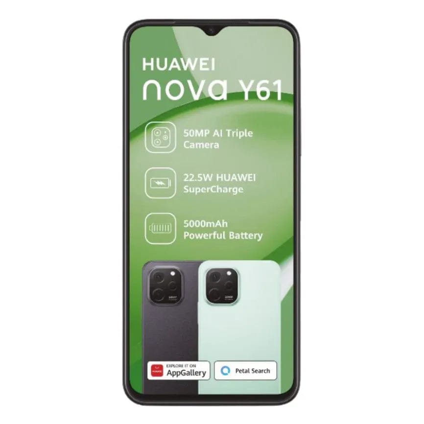 Huawei Smart Phones Huawei Nova Y61 64GB Dual Sim - Black