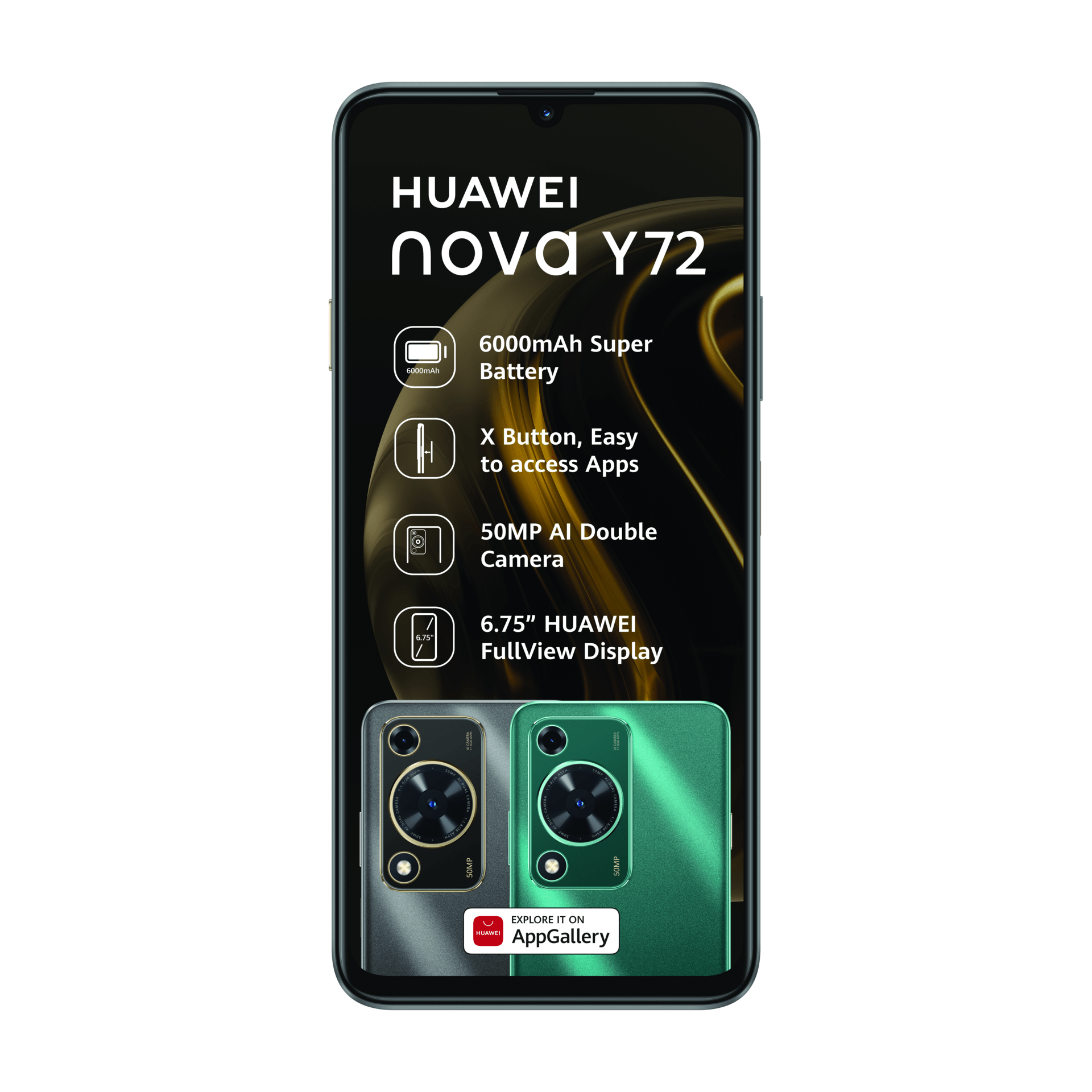 Huawei Smart Phones Huawei Nova Y72 128GB Dual Sim - Black