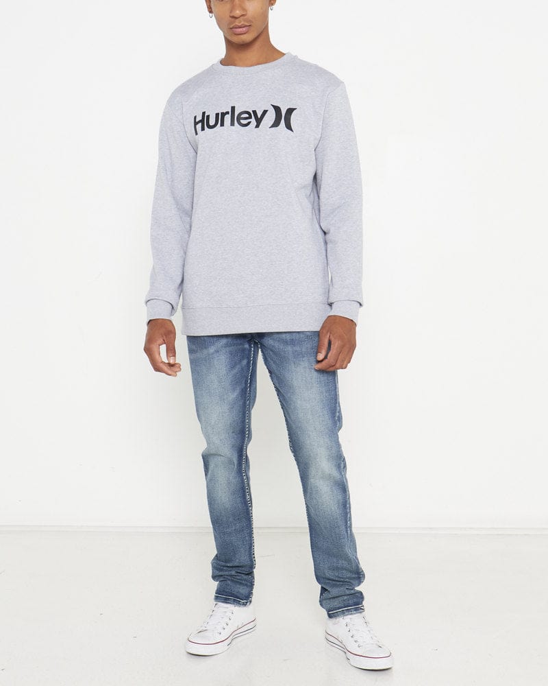 Hurley Sweater Hurley One & Only Crew Fleece Grey (7633568137305)